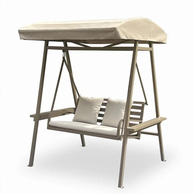 Outdoor Swing Double Hanging Aluminum Rocking Outdoor Balcony Table and  Leisure Swing