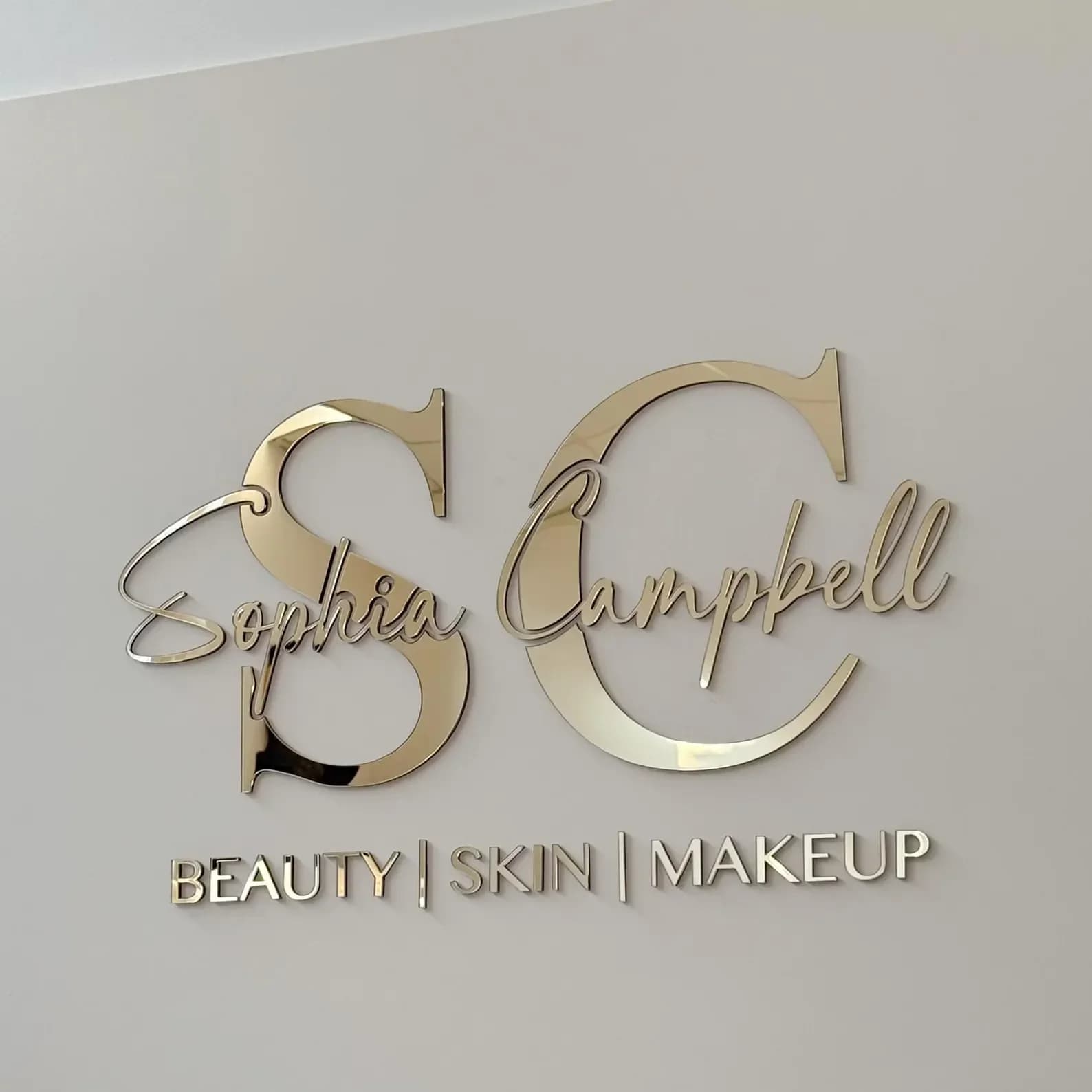 Custom Laser Cut Logo Sign 3D Mirror Wall Letters Large Business Acrylic Lobby Personalized Wall for Salon Studio