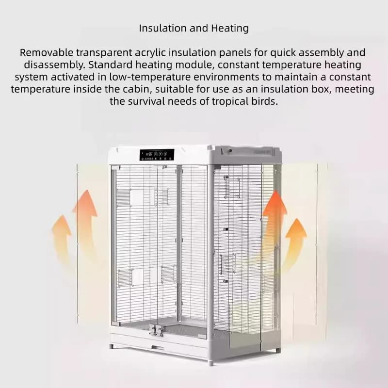 App-Controlled Pet Cabin Bird Cage Parrot Cage with Circulation Temperature-Controlled Chamber for Birds