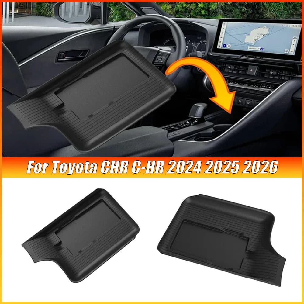 Custom Fit Silica Gel Anti Slip Mat for Toyota C-HR 2024 2025 2026, Center Console Wireless Charging Panel Protector & Cover