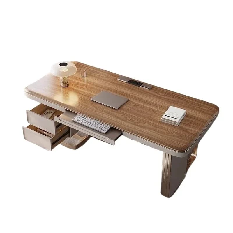 Walnut Solid Wood Desk Light Luxury Modern