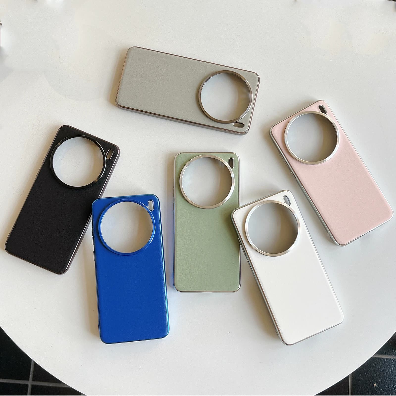 Electroplating Luxury Leather Metal Camera Case For VIVO X200 Pro X100 Ultra Vivo X100S Pro, Slim Litchi Grain Hard Phone Cover