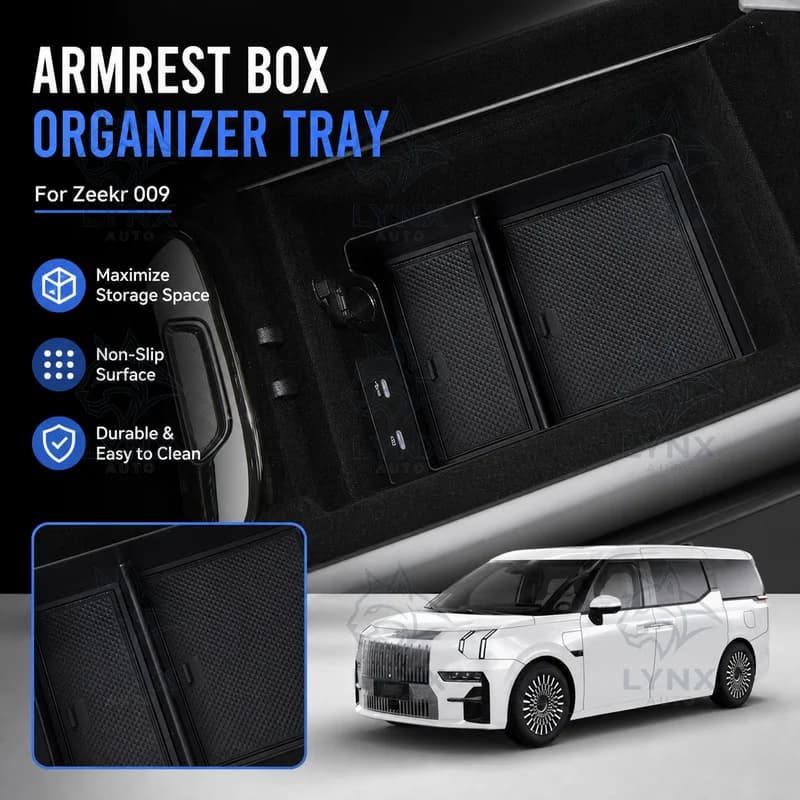 Premium For Zeekr 009 Armrest Box Storage Center Console Organizer Tray Insert Car Interior Modification Accessories