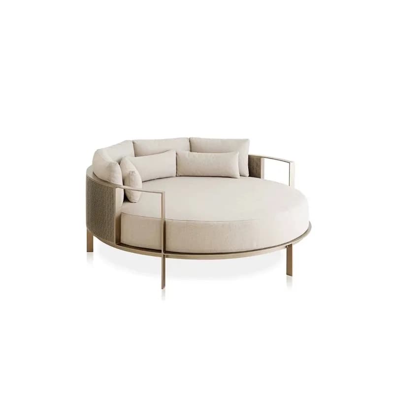 Villa outdoor aluminum alloy bed leisure seaside sofa chair hotel courtyard creative homestay garden outdoor deck chair