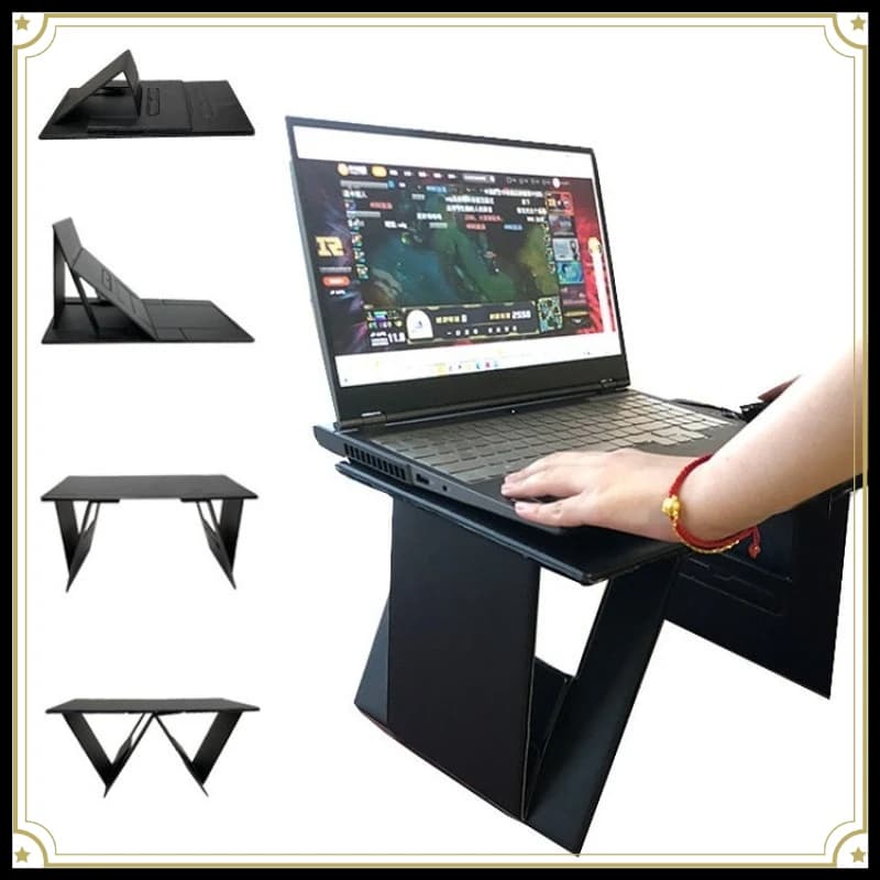 Foldable Laptop Stand Multi‑Purpose Computer Support For Notebook Desk Book Reading Holder