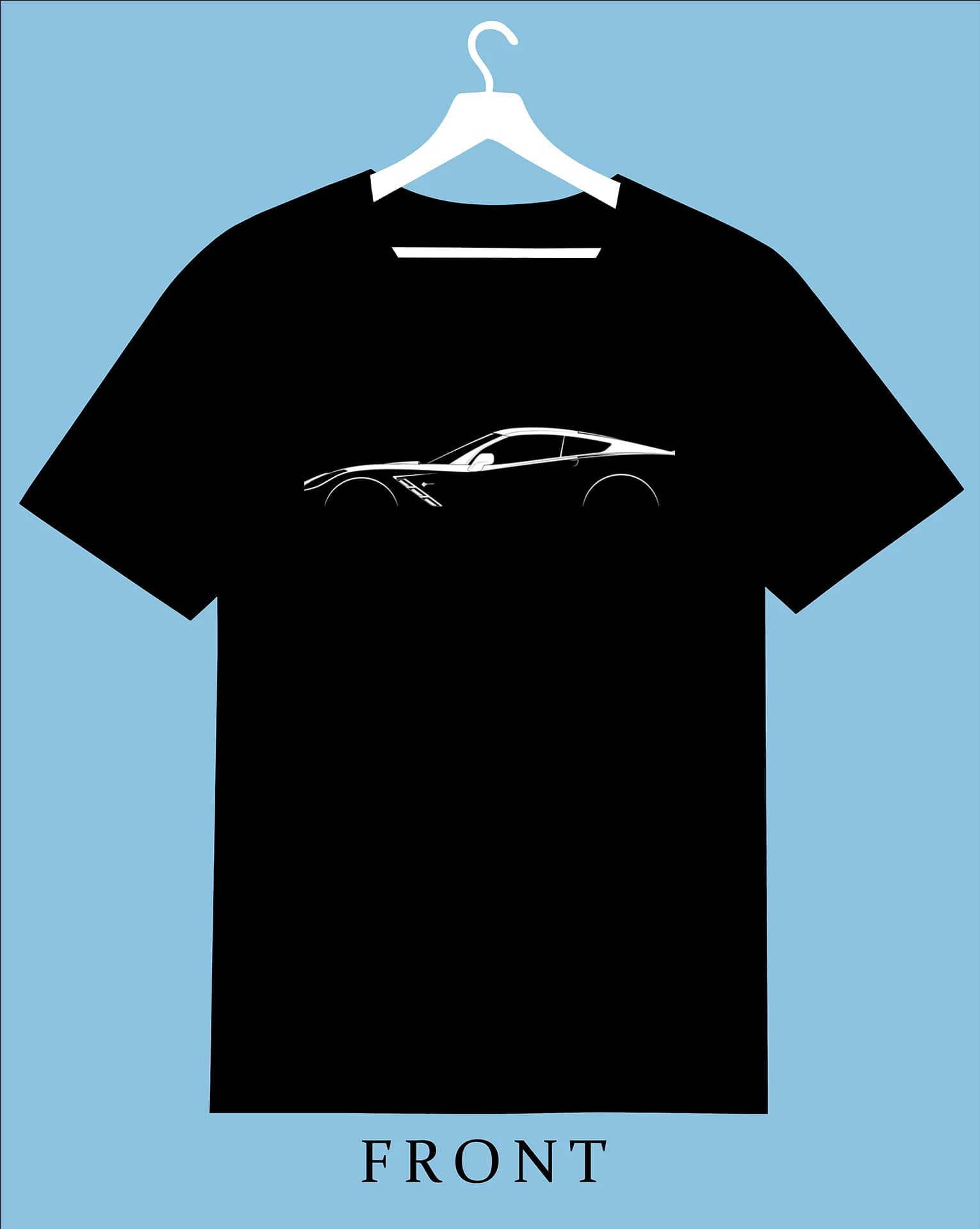 0314 Che.vrolet 21 Corvette Stingray (C7) Silhouette 2025 Men Women T Shirt Casual Racing Car fans Logo tee Enthusiast Graphic S