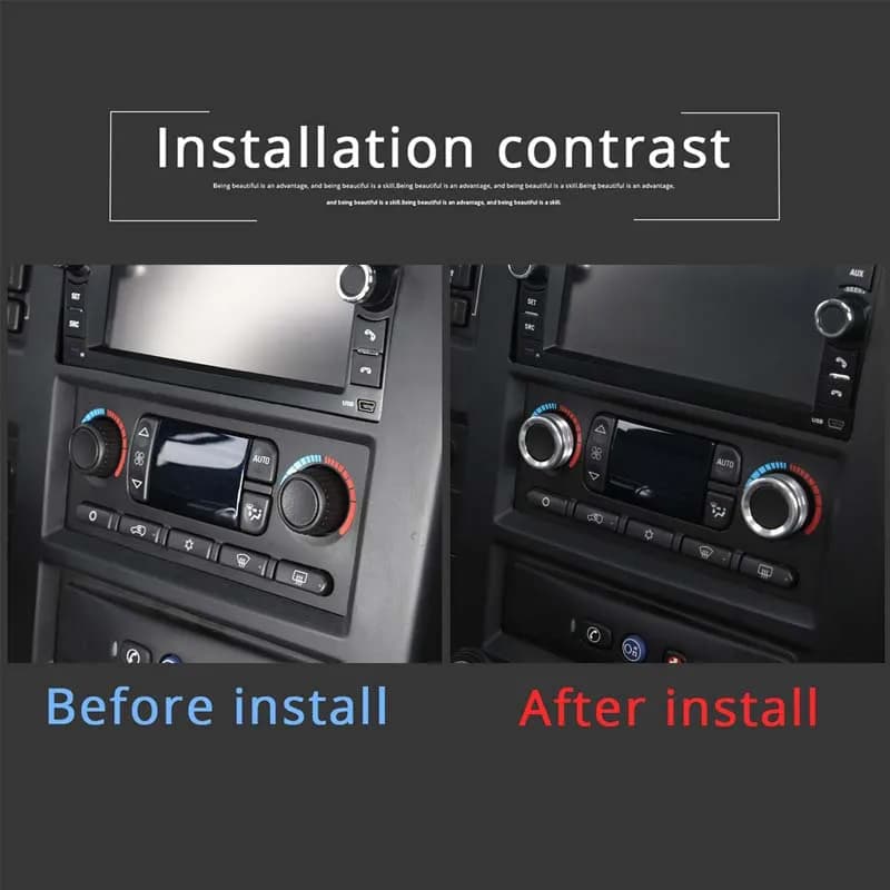 Suitable For Hummer H2 2003 2004 2005 2006 2007 Car Air Conditioner Switch Knob Ring Button Aluminum alloy Trim cover