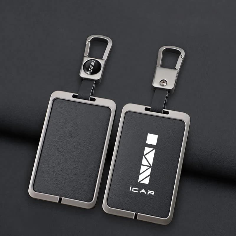 Zinc Alloy Car Key Case for Chery ICAR 03 Icar03 NFC Card Remote Decoration Cover Shell Keychain Housing Holder Fob Accessories