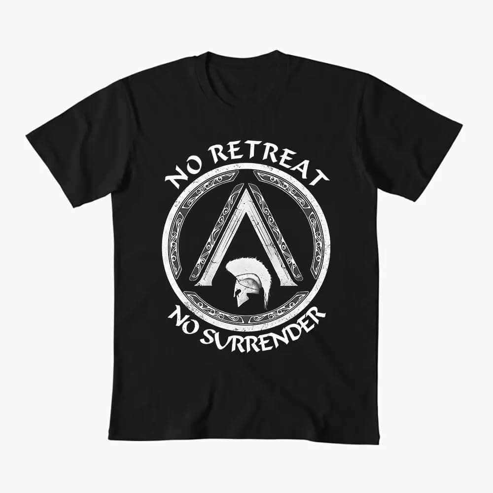Spartan Warrior Symbol 0306 Sparta gladiator Helmet Gift T-Shirt 100% cotton Short Sleeve Graphic clothes All size tops S-6XL