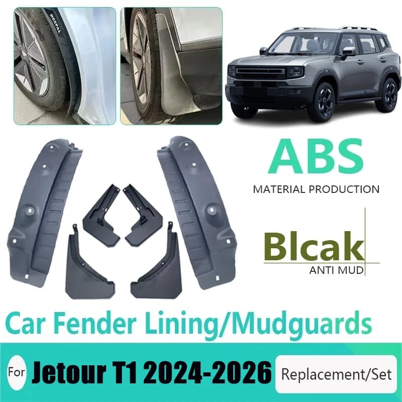 For Jetour T1 Accessories 2025 Shanhai T1 Freedom 2024 2026 Auto Lining Fenders Mudflaps Mud Guards Wheel Inner Mudguards Fender