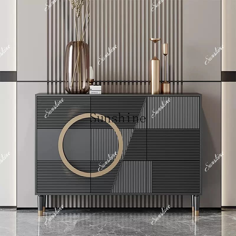 Light luxury ultra-thin opposite door 24cm solid wood integrated cabinet against the wall  FT
