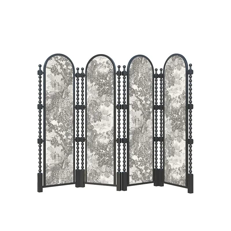 French Folding Screen Partition, Living Room Bedroom Occlusion, Mobile Folding Screen, Hotel Homestay Shooting, Background