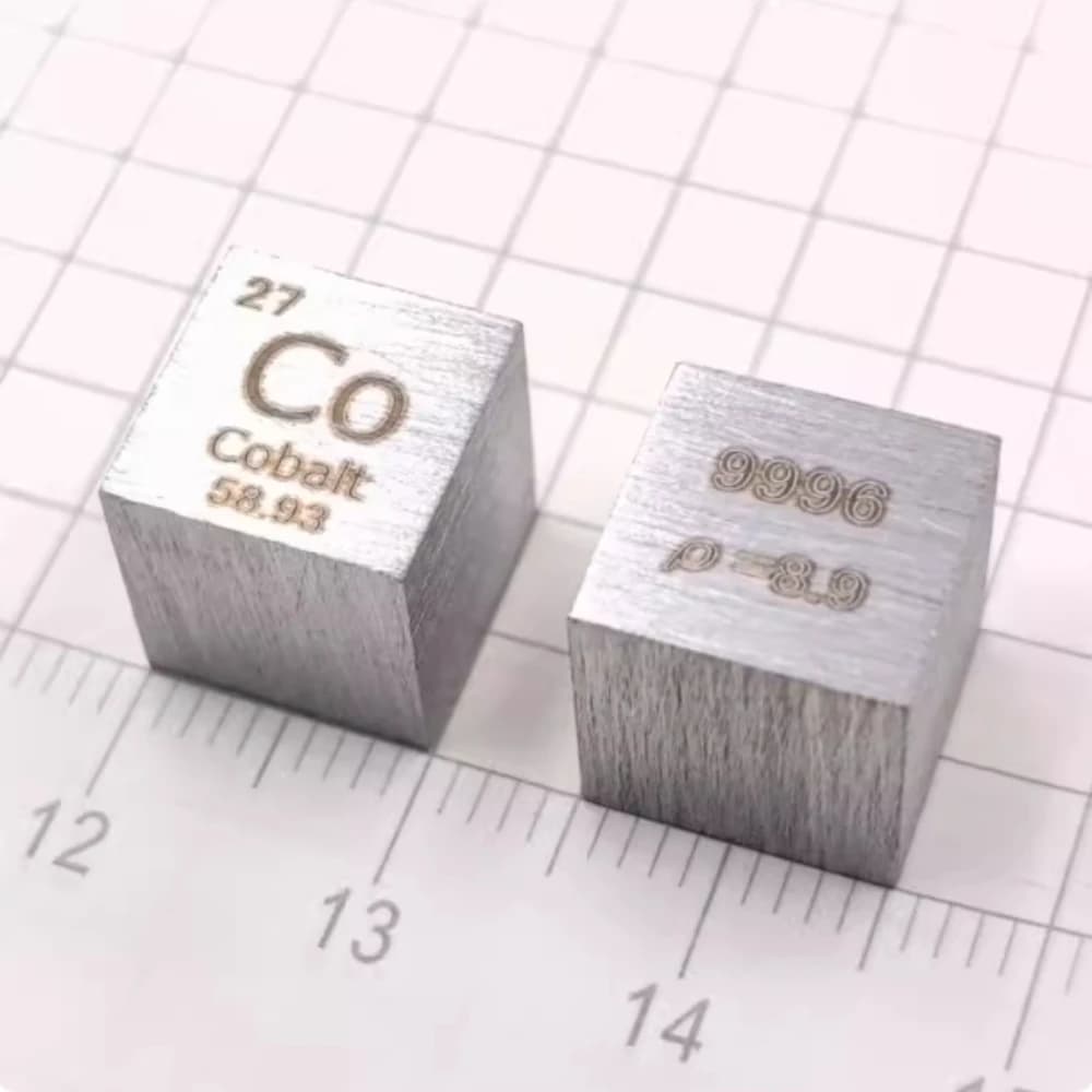 Metal Cobalt Cube Ornament Element Specimen Collection Chemistry Lab Teaching Model Science Enthusiast Decoration Gift