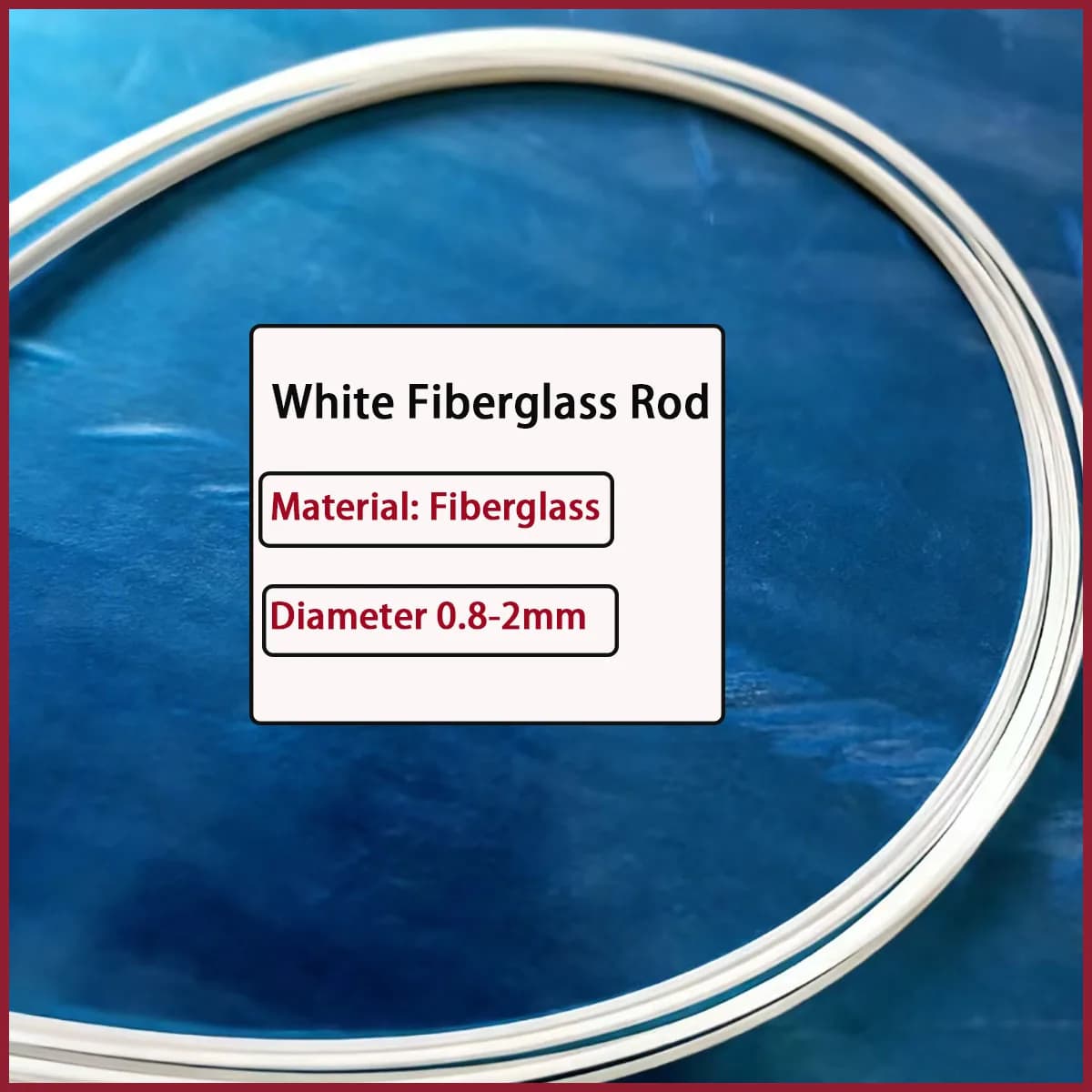 White ultra-fine glass fiber rod with a diameter of 0.8-2mm is used for electrical insulation, mechanical components, etc