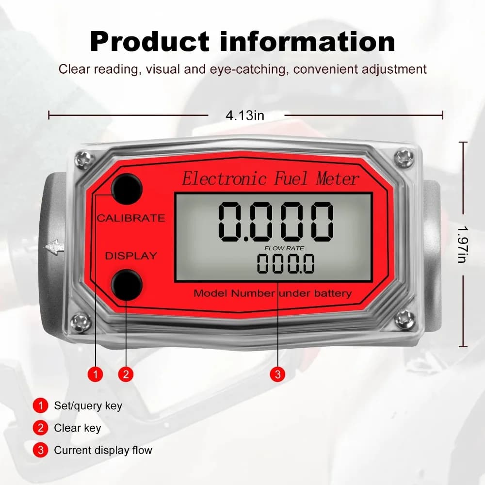 Digital Liquid Turbine Flow Meter Electronic Flowmeter PCB Electronic Indicator for Fuel Petrol Engine Oil Methanol Water Sensor