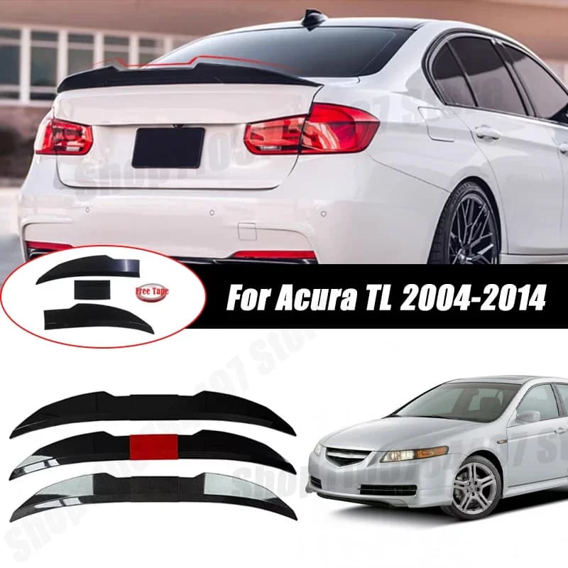3pcs Sedan Rear Trunk Spoiler For Acura TL 2004-2014 Adjustable DIY Modified Trunk Spoiler Automotive Accessories