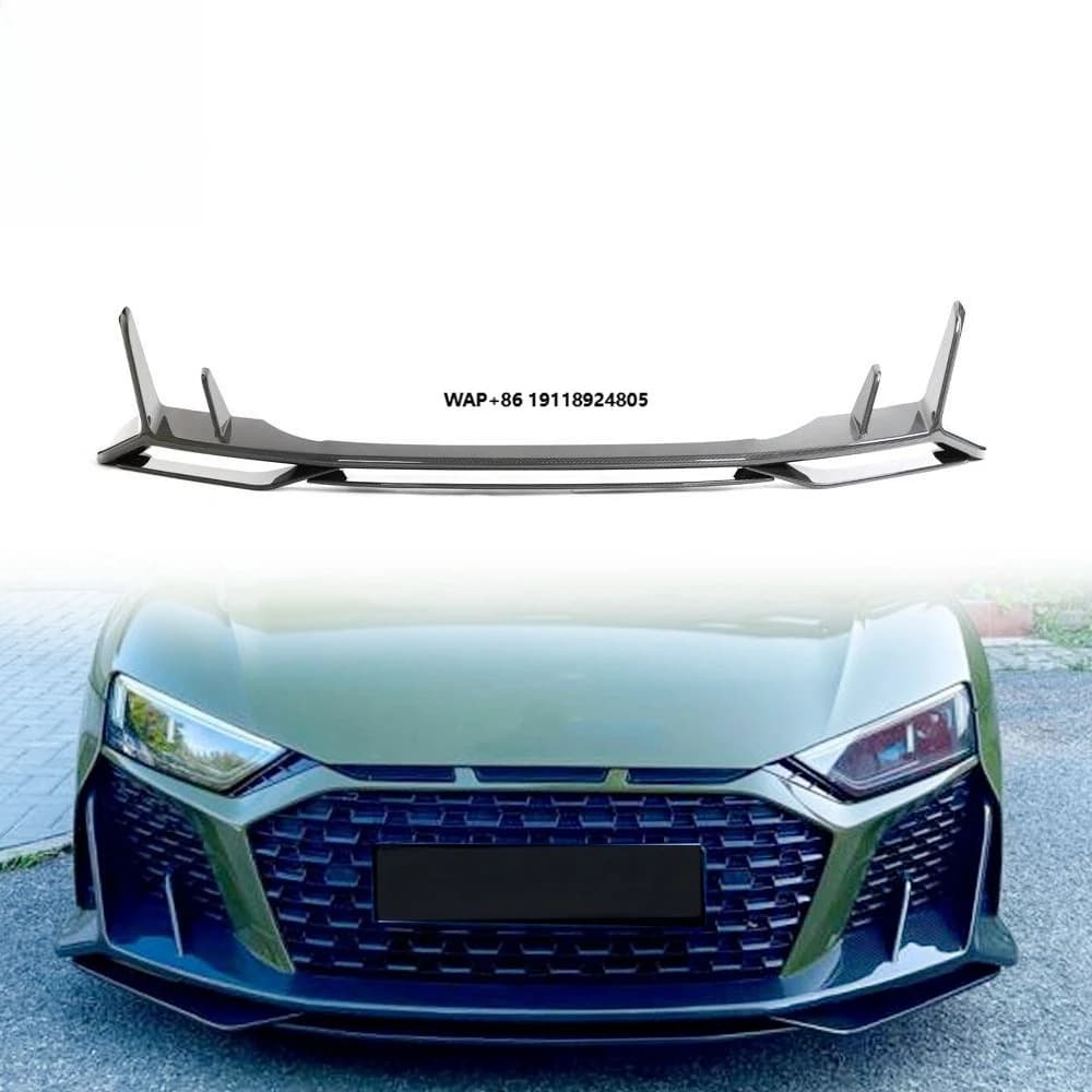 Top Materials Car Mods R8 Dry Carbon Front Bumper Lip Front Lip For R8 V10 Gt Performance Coupe 2-door 2023