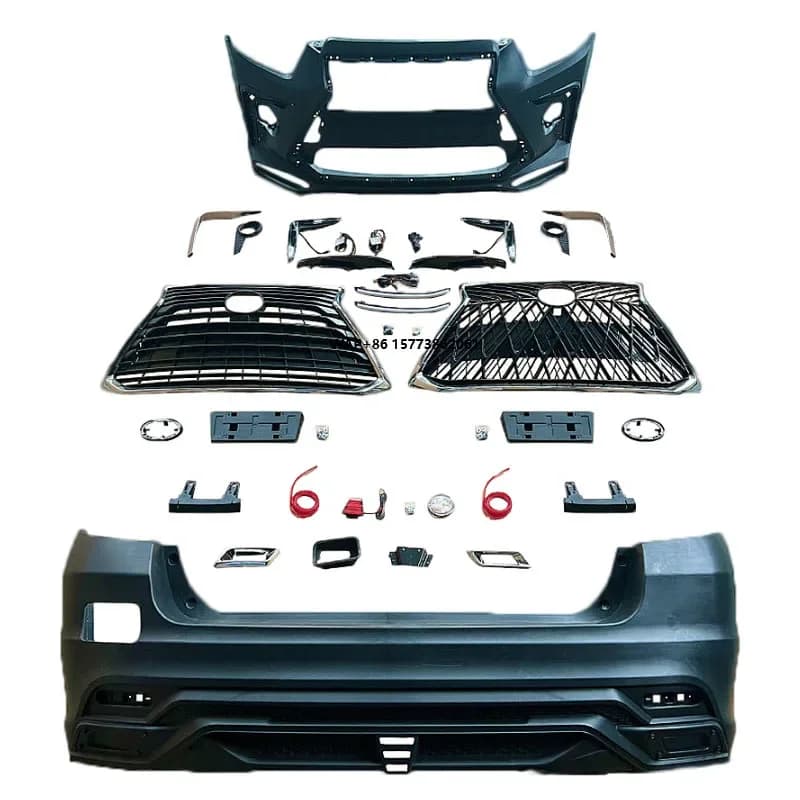 Body Kit For TYT Highlander 2012 2013 2014 Front Bumper Rear Bumper Side Skirts Full Exterior Upgrade Kit
