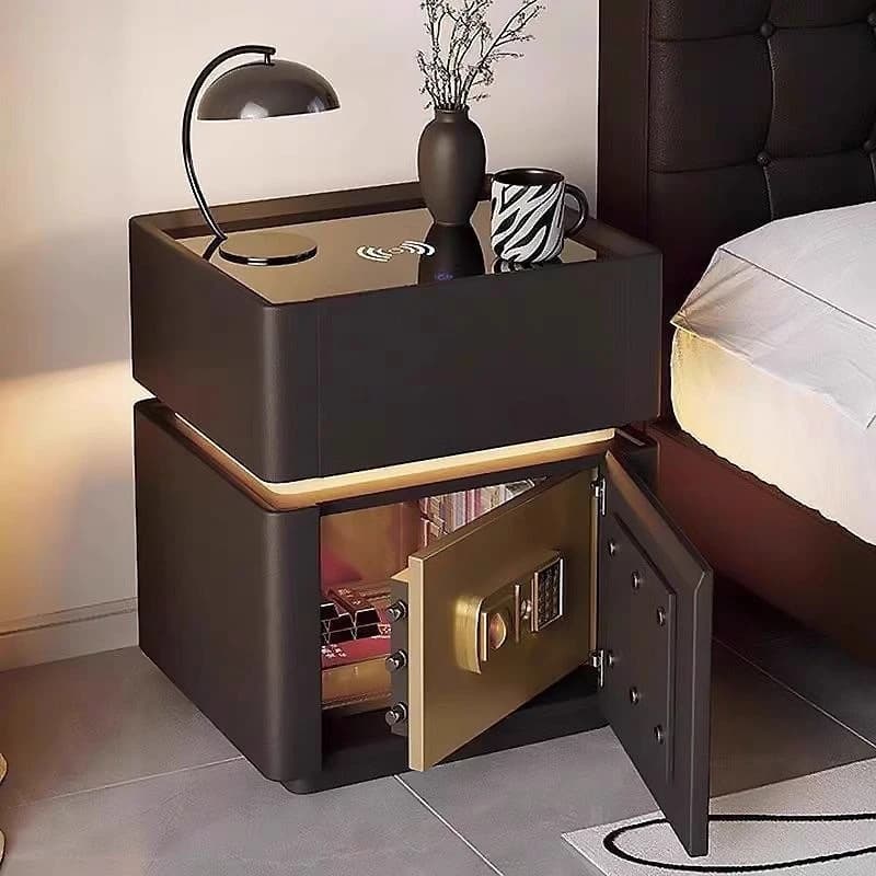Home Multifunctional Smart Nightstand and Safe Integrated Simple Modern Bedroom Storage Cabinet Bedside Cabinet