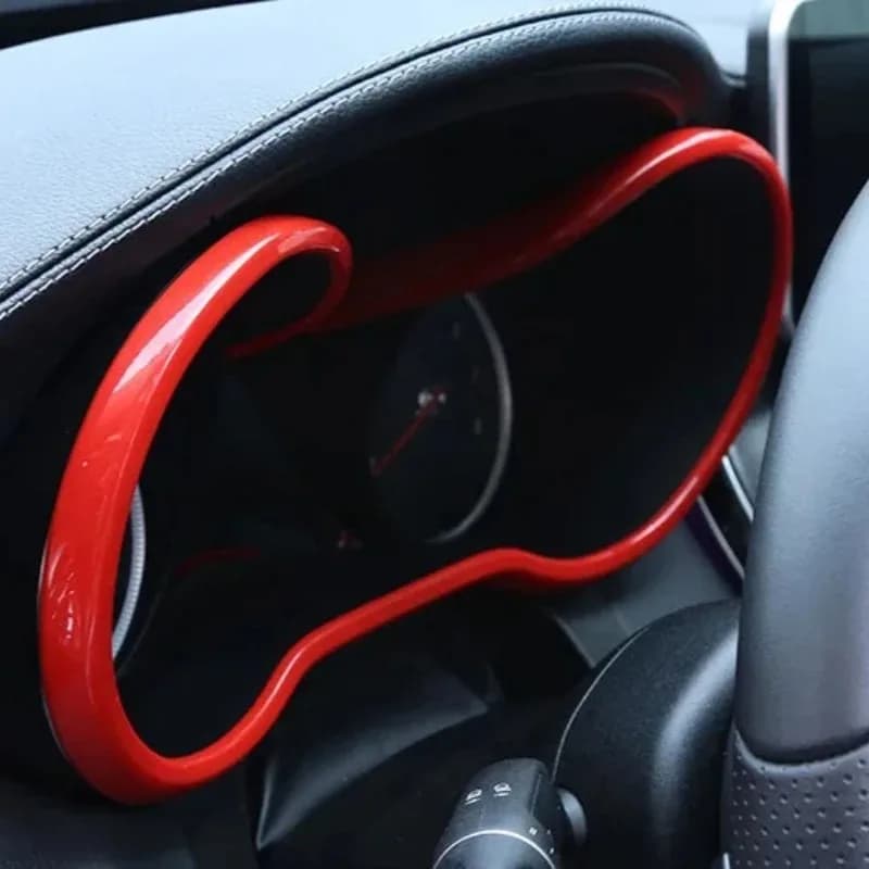 ABS Dashboard Monitor Trim Frame Cover For Mercedes Benz C V Class W205 2015 2016 2017 2018 2019 AMG Blue Interior Accessories