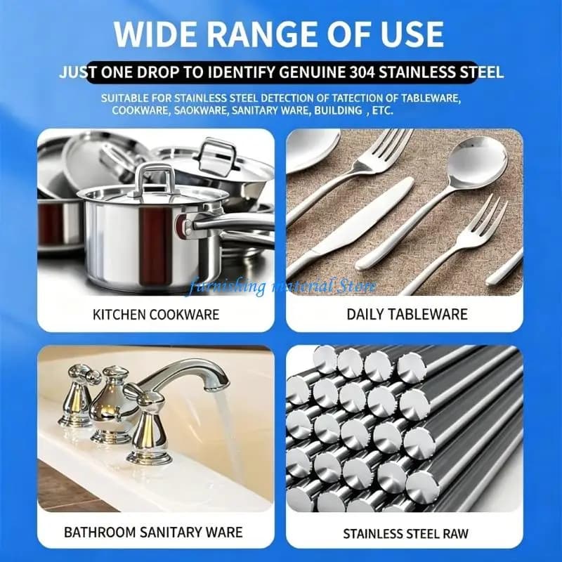 Y5GD 12ml Stainless Steel Detector Liquid Quality Check Stainless Steel Tester Liquid