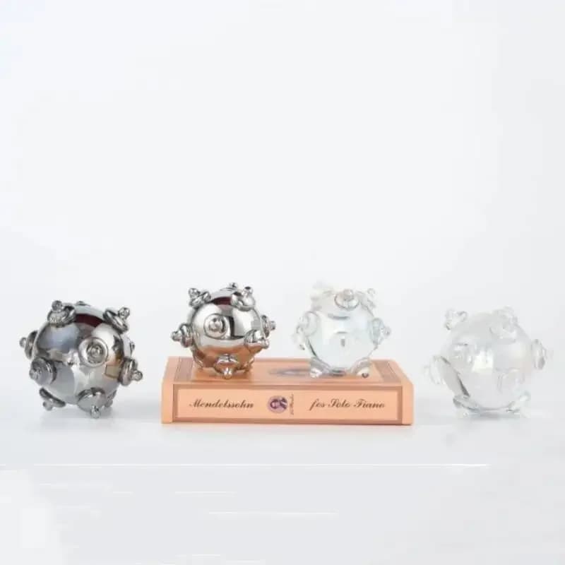 Glass Handicrafts Crystal Ball Molecular Sphere Geometric Ornaments Screw Ball Glass Sculpture Home Decoration Accessories