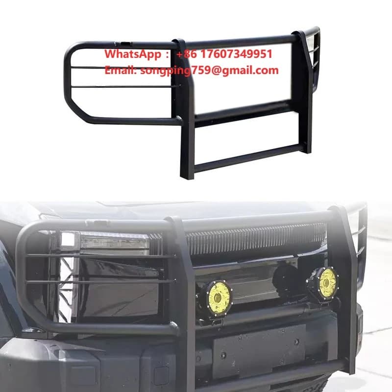 Car Exterior Parts Anti Knock Steel Nudge Bar With Lights Front Bumper Bull Bar for Chery Icar 03 Jaecoo J6 Accessories