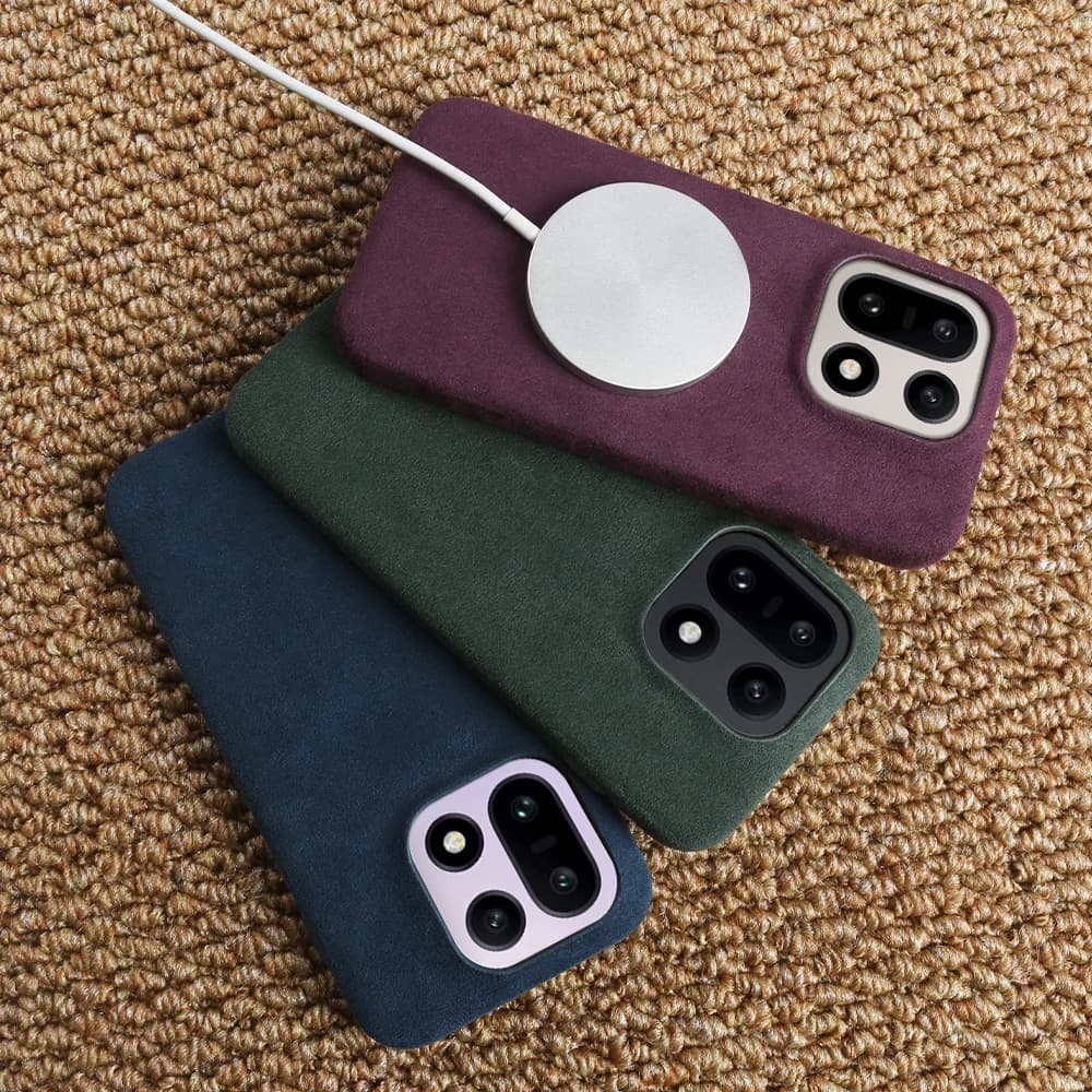 for Magsafe ALCANTARA Magnetic Case for OnePlus 15R 15 15T 13 13S 13T 12 11 10T 10 Pro Ace 6T 6 5 Back Cover Cases Fundas Coque