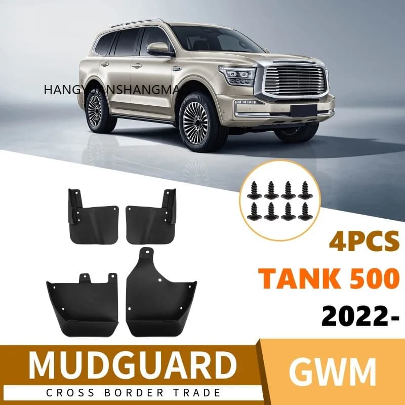 Mudguards Fenders for Great Wall Haval Tank 500 Electric Pedal 2022-2024 Tire Accessories Car Exterior Decor Protective Parts