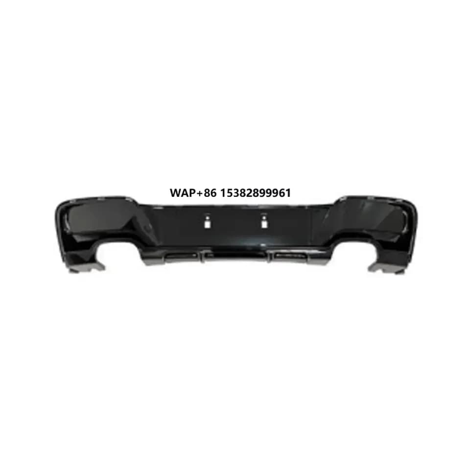 M-Performance Style Car Bumper Auto Body Accessories Gloss Black Rear Diffuser Dual Outlet Dual Hole for  F20 M-Tech