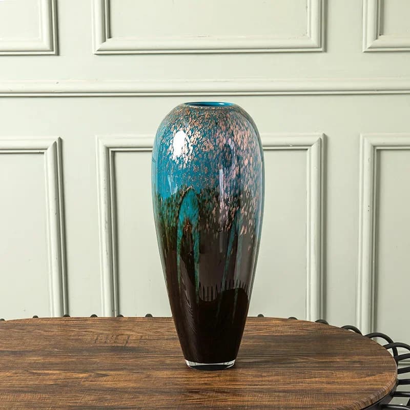 L20- new Chinese glass vase floor-to-ceiling large vase ornament living room ornament glass vase