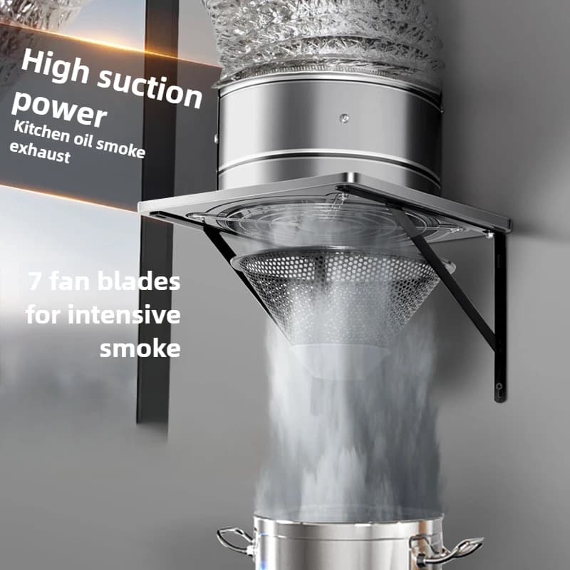 {Best}6/8Inch Extractor Ventilation Fan Exhaust Air Blower High Speed Bathroom Kitchen Toilet Air Vent Window Wall Exhaust Fan