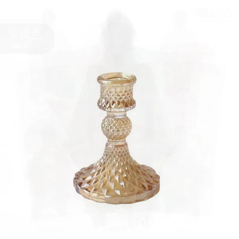 Retro Creative Glass Candlestick Holder Long Rod Wedding Party Dinner Festival Ornament Ins Home Decoration Gift