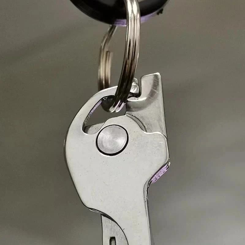 Multitool Keychain, Stainless Steel EDC Survival Tool, Swiss Tech 6-in-1 Multitool Keychain, for  Outdoor, Hiking, Screwdriver.