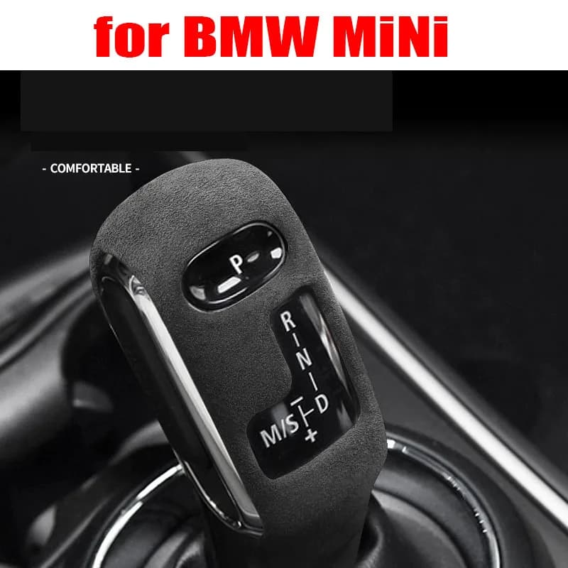 TOP Suede Gear Lever Cover Center Console Gear Head Fit for BMW MINI F55 F56 F54 F60 F57 2024 2023 2022 2021 2020 2019 2018