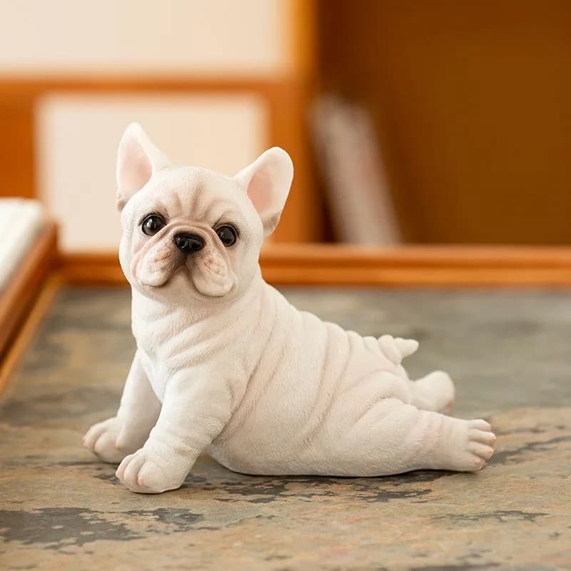 French Bulldog Resin Pet Dog Model Home Decor Small Animal Sculpture Statue Desktop Decor