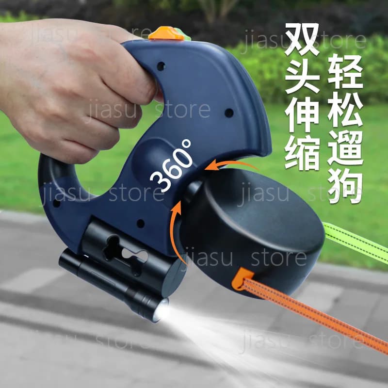 Retractable Dog Leash One Leash Two Dogs, Dual Head Auto Extendable Pet Lead Rope for Small Dogs Daily Walking