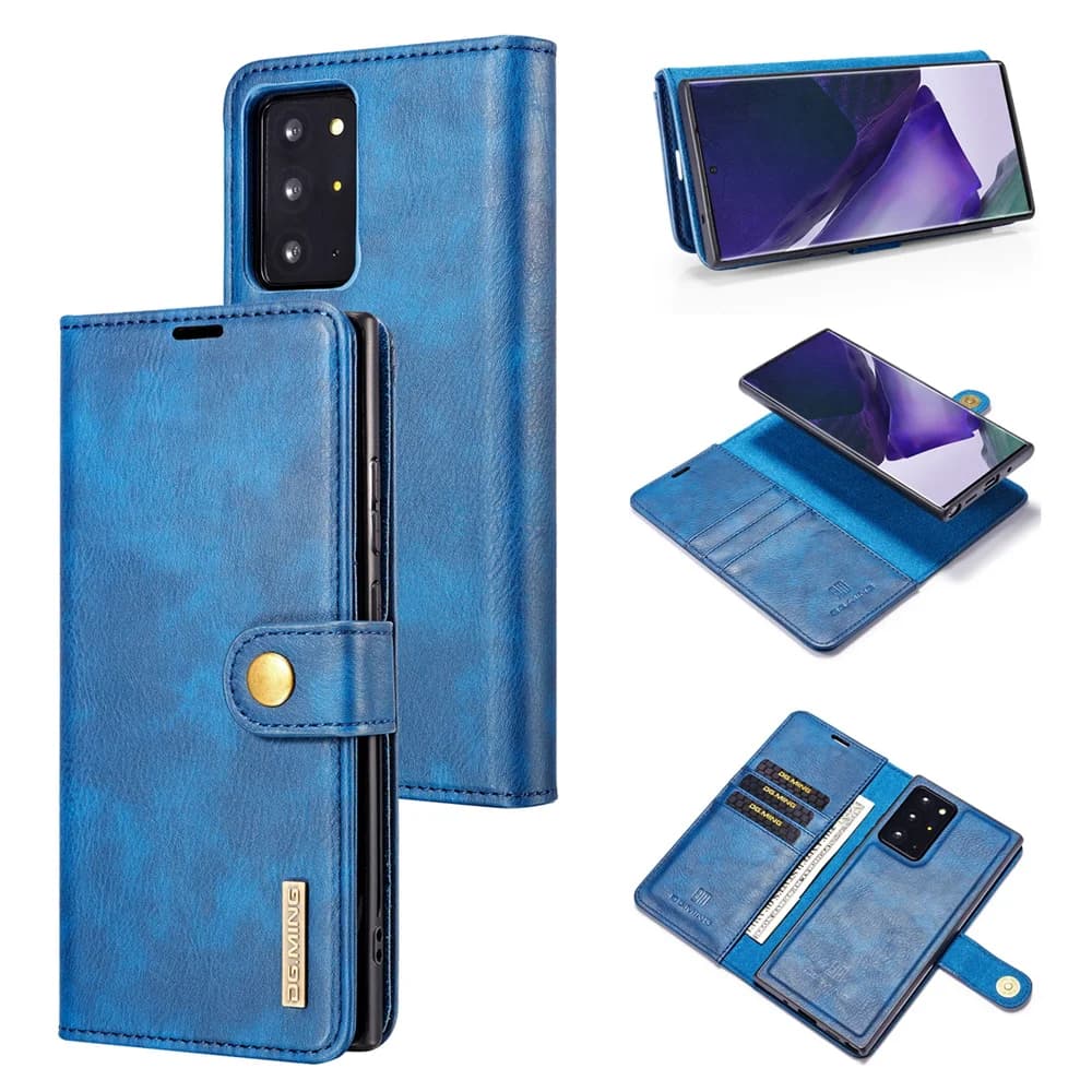 DG.MING 2 in 1 Detachable Wallet Case for Galaxy Note 20 Ultra Note 10 Plus Note 9 Note 8 Magnetic Clasp Folio Flip Leather Case