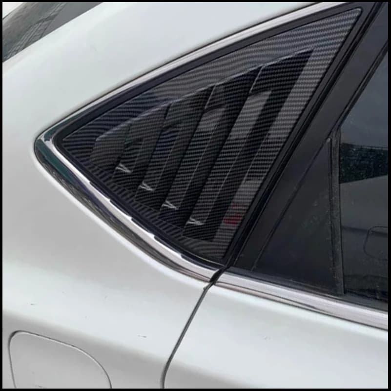 For Nissan Sentra Sedan 2012-2019 Rear Triangular Window Blind Shades Louver Vent Cover Sticker Trim Decorate Car Styling
