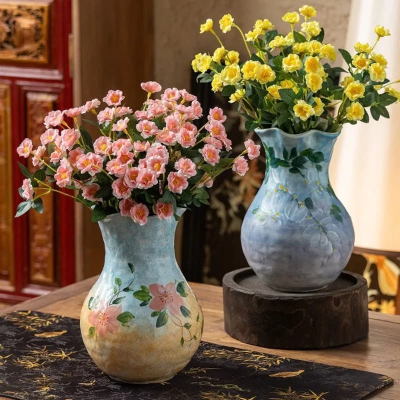 2026 Ceramic Vase Ornament Living Room Entrance Light Luxury High-end Decoration تحف كبيره للمنزل В Скандинавском Стиле