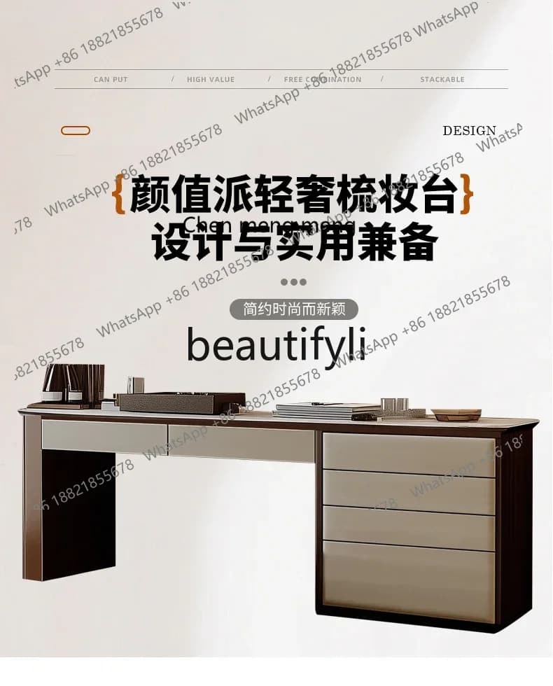 2003Slate dresser chest integrated dressing table light luxury high-end bedroom dressing table