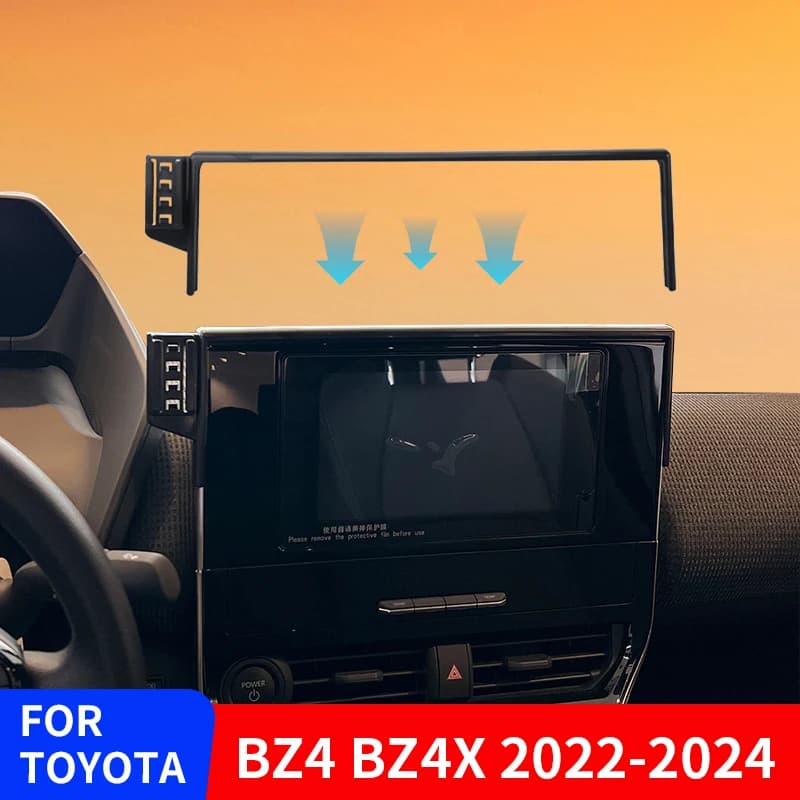 Car Cell Phone Holder Screen Fixed Navigation Bracket Base For Toyota BZ4 BZ4X 2022-2024 Charging Mobile Stand Auto Accessories