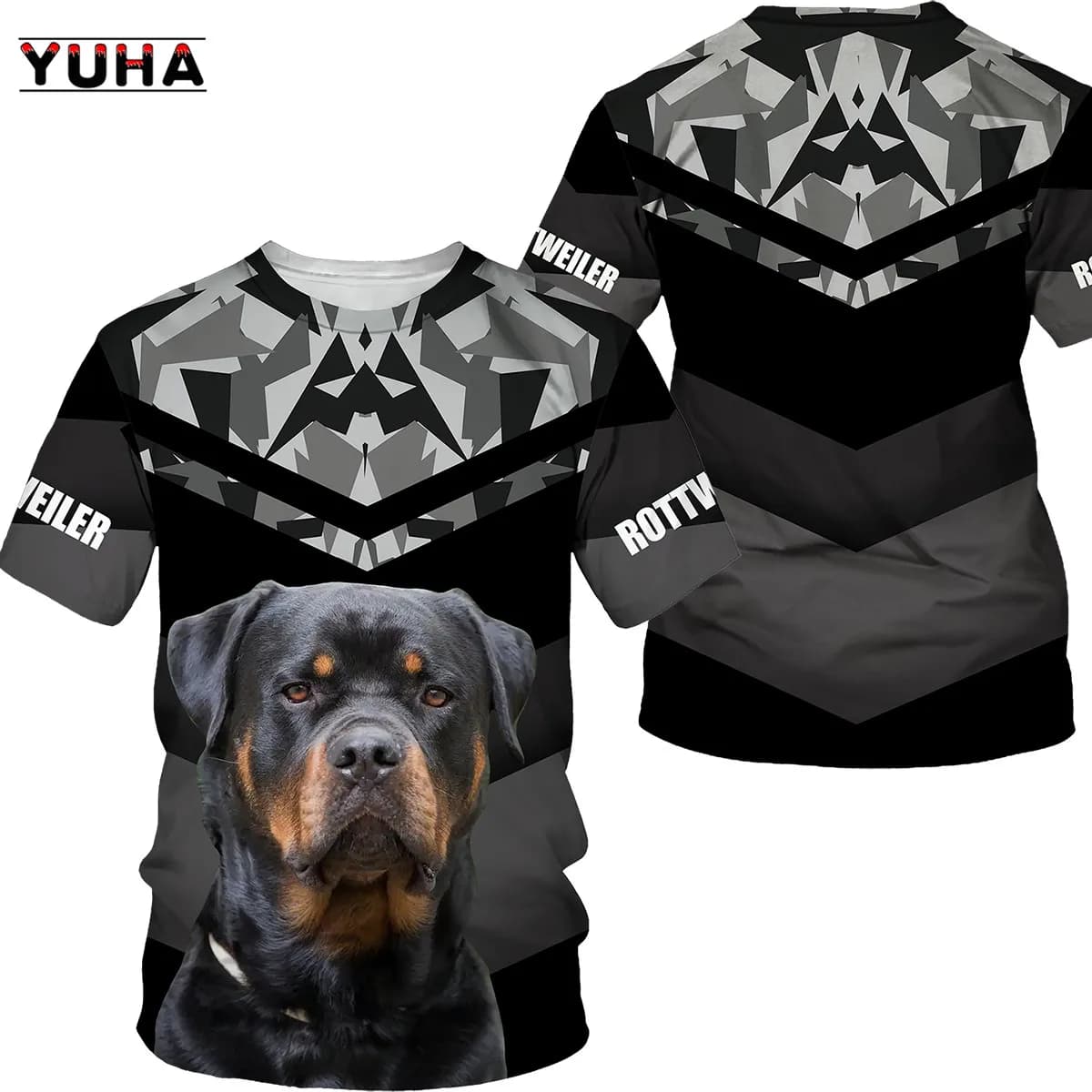 Rottweiler Dog 3d Printed T Shirt/T-shirt  Male Summer Sportwear Casual Men'sHarajuku recreation animal   Tracksuit Fashion Men'