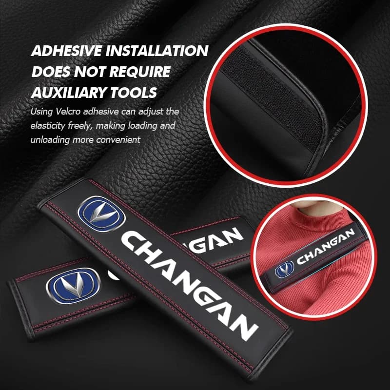 Relieve Shoulder Strain Car Safety Belt Cover Cushion Soft Auto Seatbelt Strap Sleeve Trim Compatible with Changan Karvaan Eado