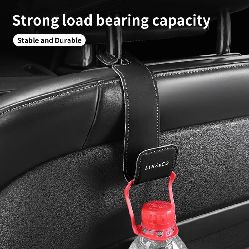 2pcs Car Seat Back Headrest Hook Leather Hanger Auto Interior Accessories For LYNK&CO 01 02 03+ 05 06 09 PHEV 09 MHEV