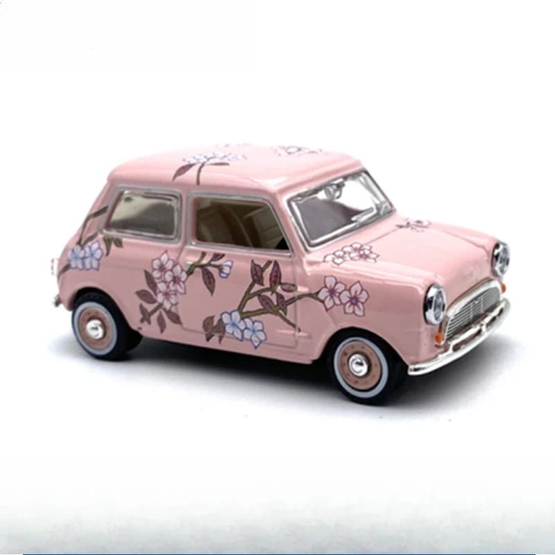 Flower mini car car model, alloy simulation collection, ornament mini old car 1:43