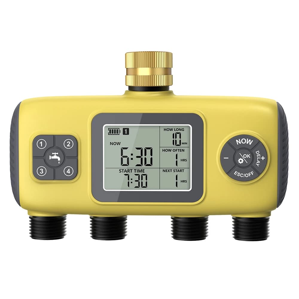 Digital Water Timer Intelligent Irrigation Timer Garden 4 Outlets Intelligent Timed Irrigation Automatic Watering Controller
