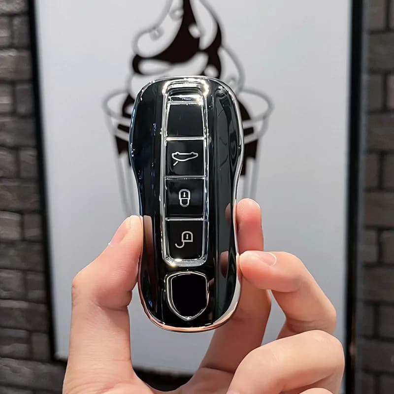 3 Buttons For Porsche Panamera Carman Macann Bobst Cayenne 718 971 911 9YA  981 991 970 996 Soft TPU Car Key Cover Case Shell