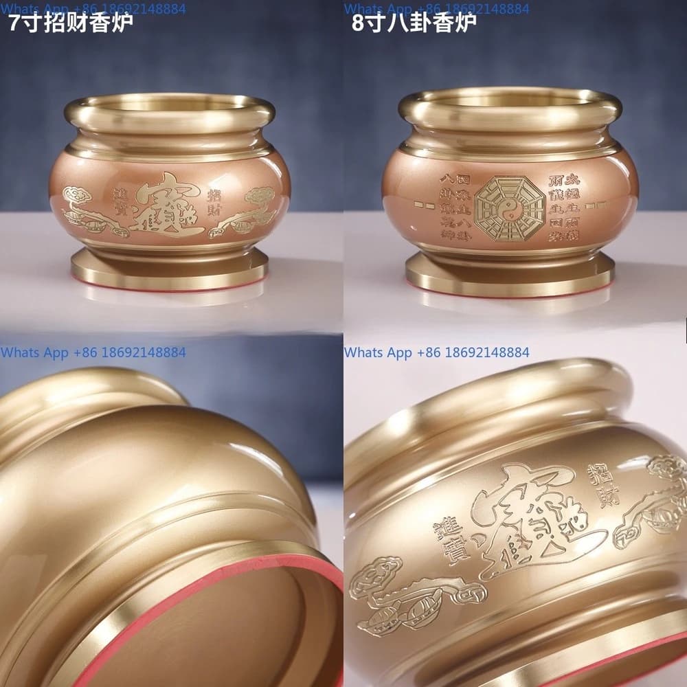 Copper Incense Burner for Home Indoor Use Large Size Ideal for Feng Shui Temple or Spiritual Practices Suitable for Daily