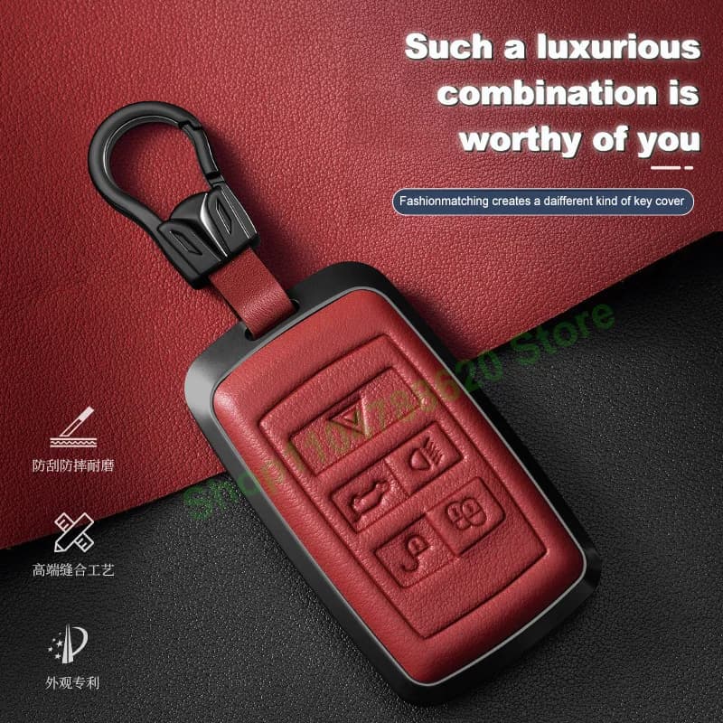 Metal Leather Car Remote Key Case  Cover Holder shell Fob For Range Rover Sport, Aurora L Discovery, Planetary Vessel, Discovery